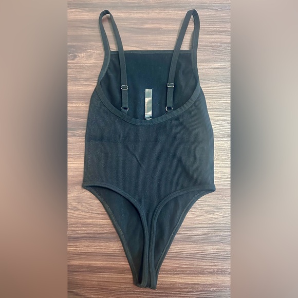 Urban Outfitters “Out From Under” Black Ribbed Body Suit M/L - Picture 2 of 4